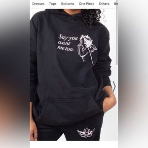 Boys Lie “Say You Want Me Too Twofer” Hoodie Set With Pants (sz M)
